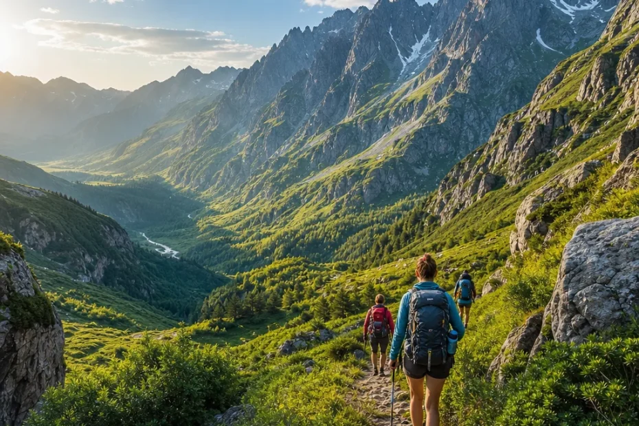 Roteiros de ecoturismo e trilhas ecológicas em regiões montanhosas